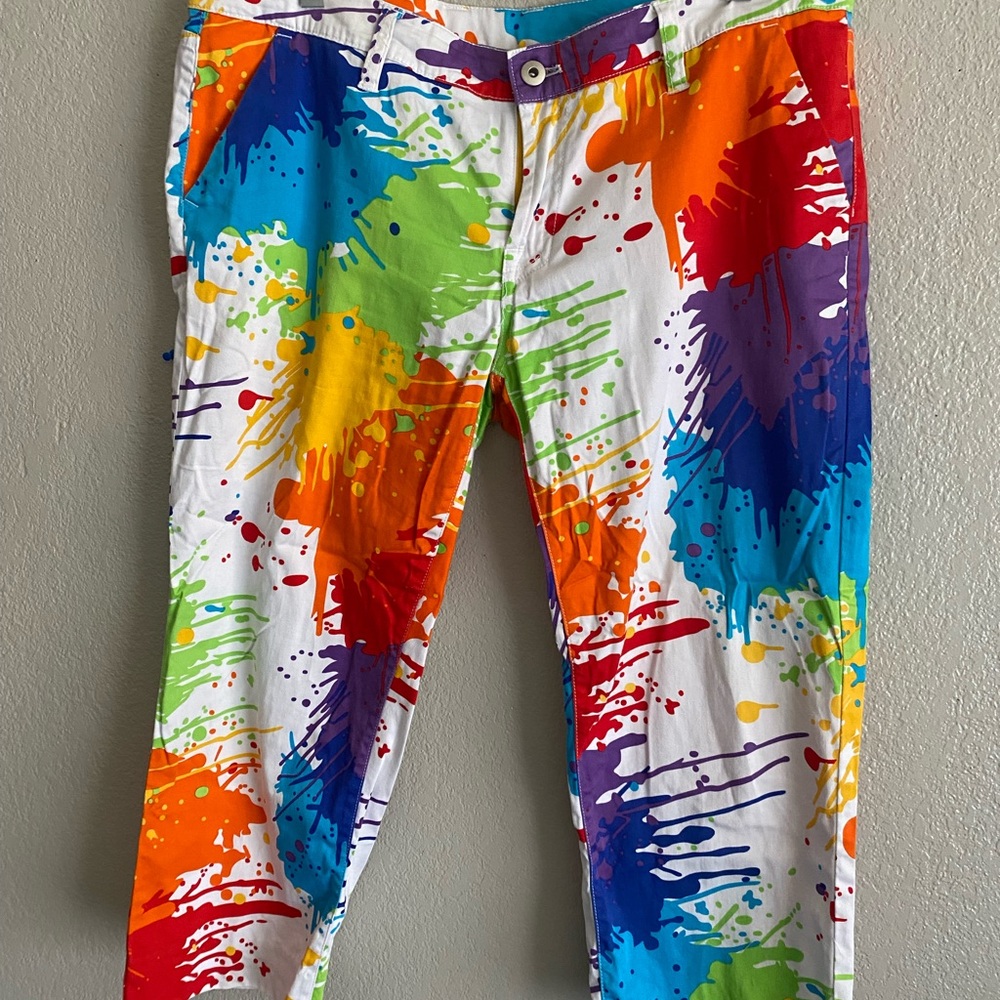 Colorful Abstract Print Women's Pants